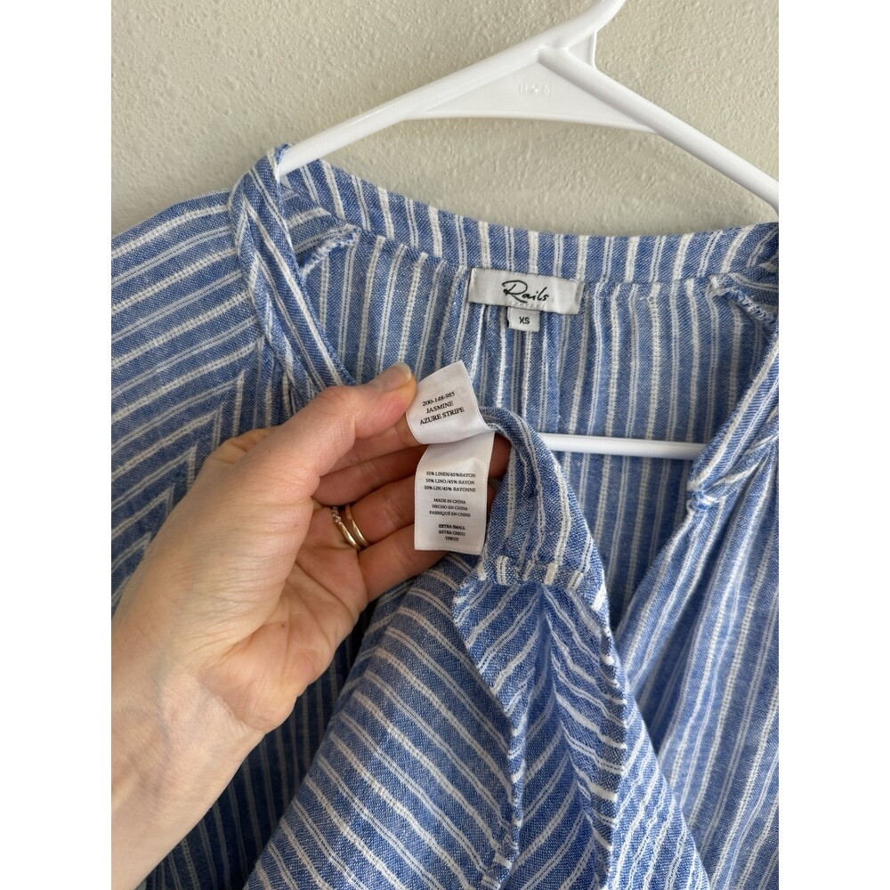 Rails Jasmine Dress in Azure Stripe Women’s XS Extra Small Blue White Striped - Picture 4 of 5